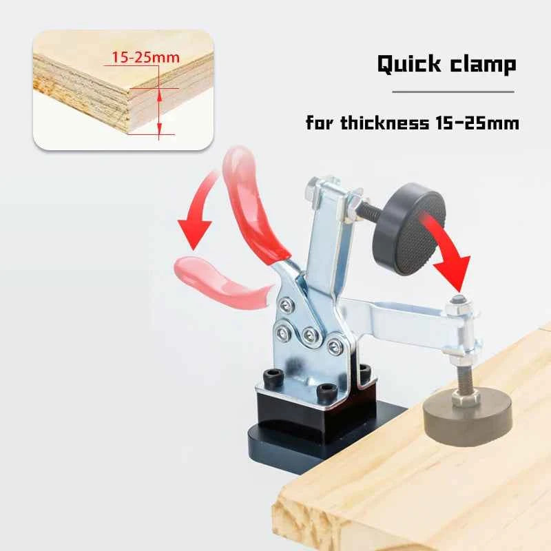Woodworking Upgrade 35mm Concealed Hinge Jig Kit Hinge Boring Jig Drilling Guide Locator for Face Frame Cabinet Cupboard Tools