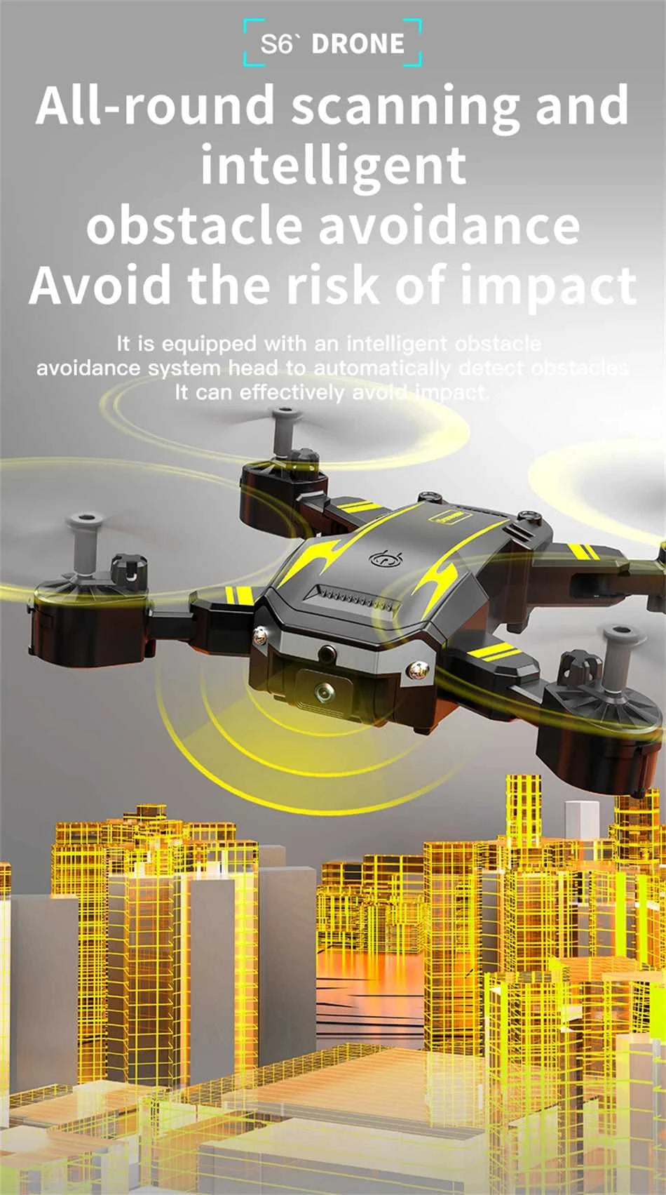 New Hot Sell S6 Drone Profesional 8k 4K HD Camera Optical Flow 5G Control Screen Obstacle Avoidance Quadcopter APRON Kid Gift The jack market .AU The jack market .AU Drones $ 89 14:10#MAX BLUE;200000828:201589807#Dual 8K