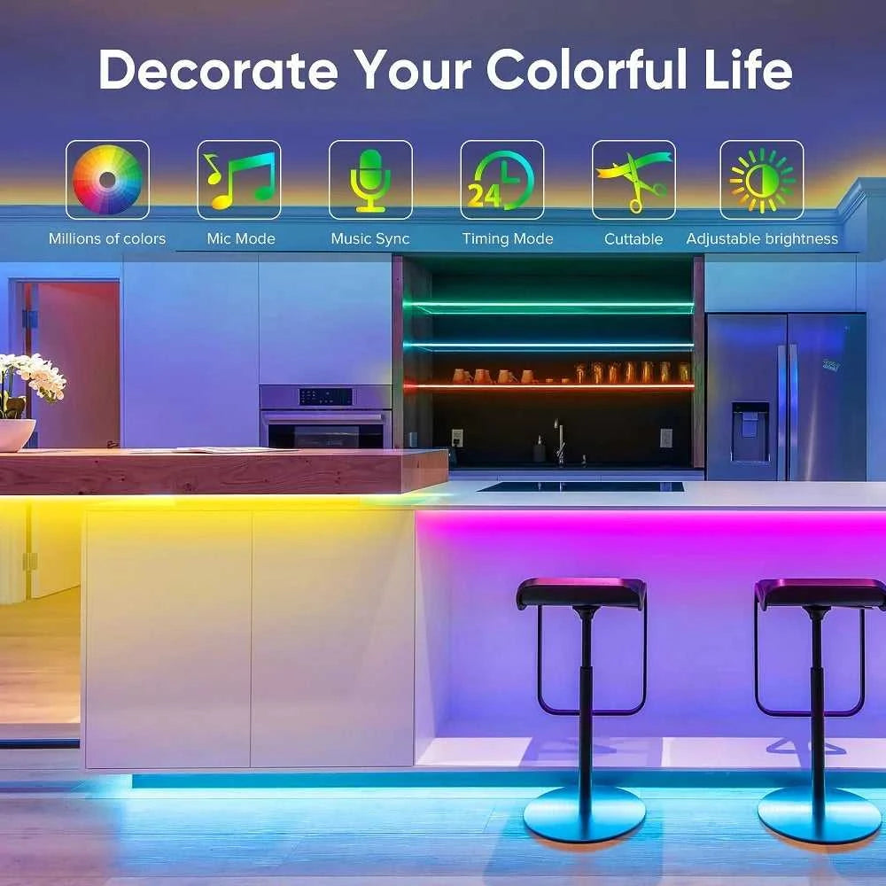 RGB 5050 DC5V USB 24Keys Bluetooth Led Strip Lights Tape With Remote Control Color Change Lamp for Christmas Bedroom Decoration The jack market .AU The jack market .AU Home $ 69 136:200004891#BT 24K;14:29#Not waterproof;380:6288#30m