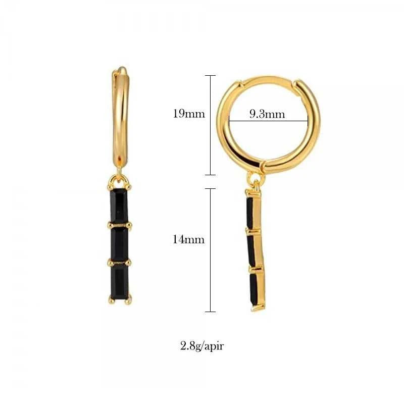 TIANDE Black Zircon Hoop Drop Earrings for Women Gold Plated Piercing Women's Dangle Earrings Set 2022 Fashion Jewelry Wholesale The jack market .AU The jack market .AU Jewellery & Chains $ 48 200001034:200025551#JQH0068-SS-5