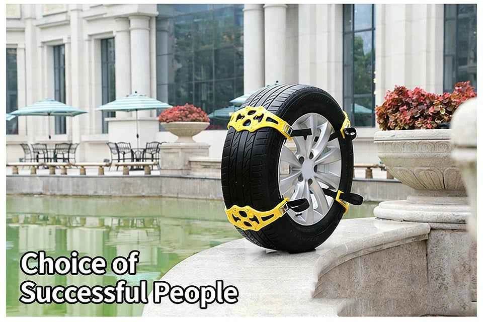 Car Snow Chains Universal Easy Install Tire Anti-Slip Chains for SUV Sedan Ice Snow Muddy Road Durable Emergency Traction Chains