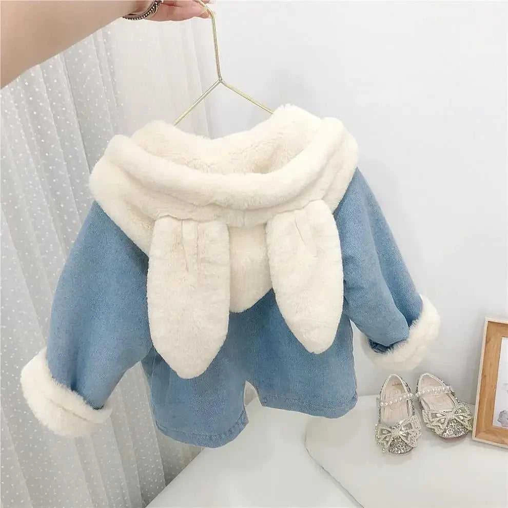 Jacket for Girls Boy Children's Denim Jackets Warm Fur Cowboy Coat Baby Rabbit Ear Hooded Velvet Outerwear Kids Winter Clothes The jack market .AU The jack market .AU Mum & Kids: Essential Products for Every Family $ 55 14:771#Blue;200000463:200004187#80 for 12M