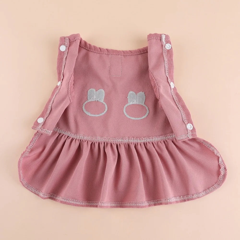 Dog Clothes Corduroy Girl Dress Puppy Summer Clothes Sleeveless Skirt For Small Dogs Chihuahua Puppy Clothing Harness Dresses XS