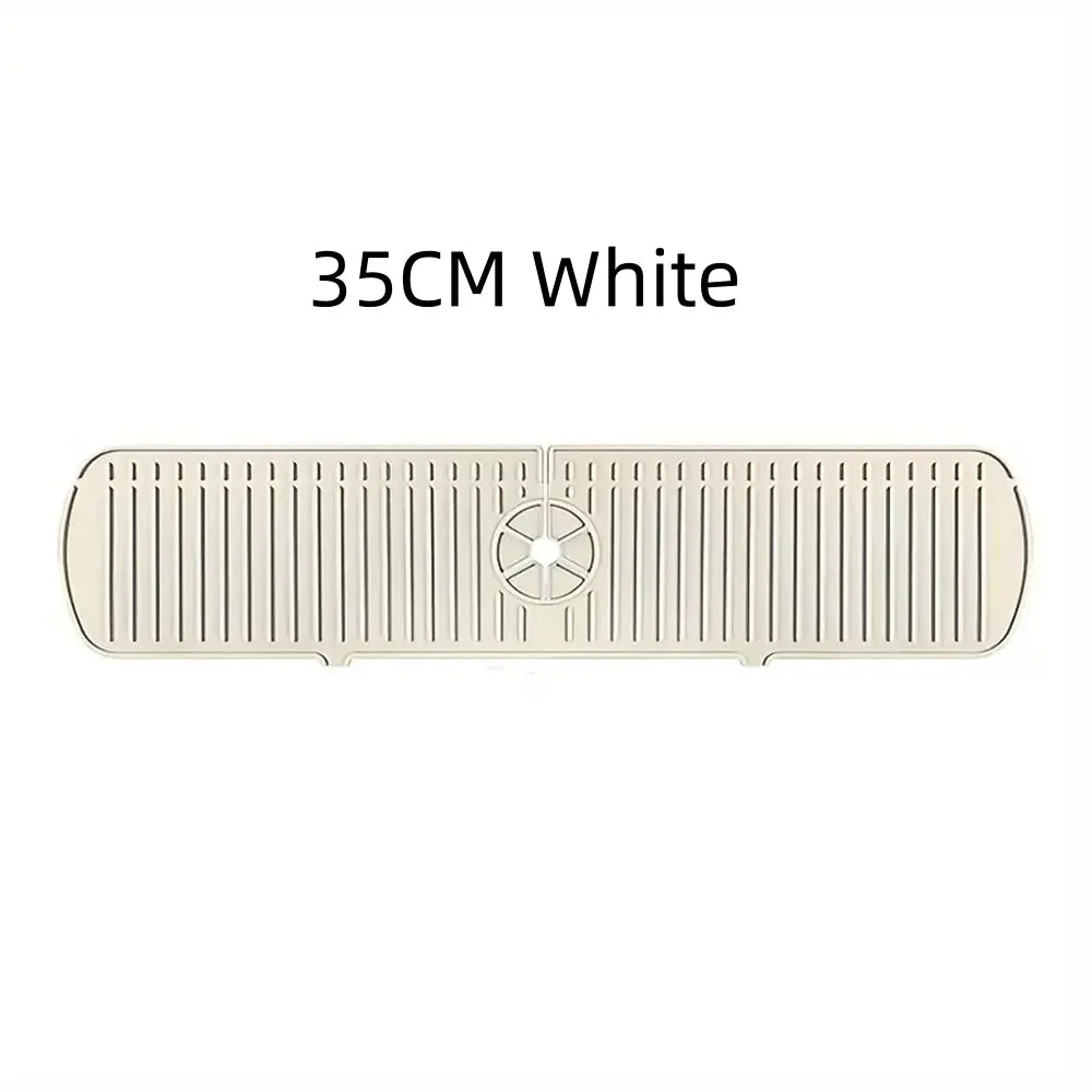 Silicone Drain Mat, Kitchen Faucet Sink Splash Guard, Sink Draining Pad Behind Faucet,For Kitchen & Bathroom Countertop Protect The jack market .AU The jack market .AU Home $ 50 14:29#35CM White