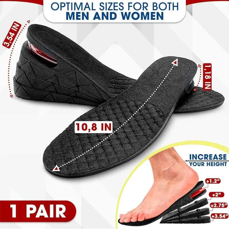 3-9cm Invisible Height Increase Insoles 3 Layer Air Insert Adjustable Cut Heel Insert Men Women Shock Absorbing Growing Sole The jack market .AU The jack market .AU Step Up Your Style: Trendy Shoes for Every Occasion! $ 52 14:691#3CM-Black