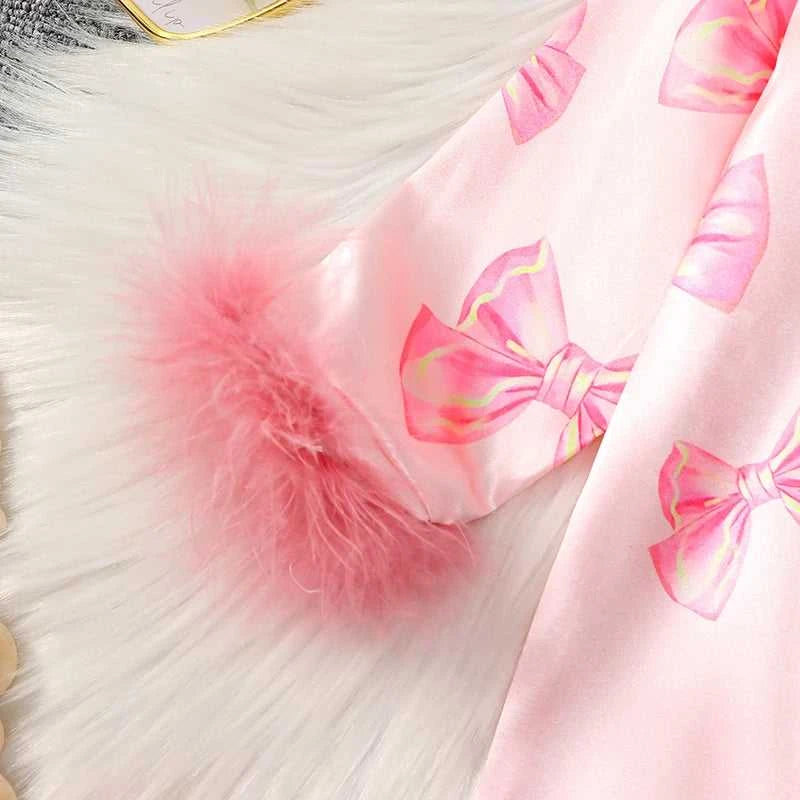 Baby Girls Pajamas Long Sleeve Bow Print Furry Patchwork Button Closure Jumpsuit Sleepwear Loungewear The jack market .AU The jack market .AU Mum & Kids: Essential Products for Every Family $ 36 14:173;200000463:200661897#12-18M
