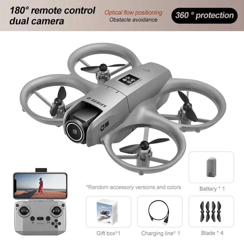 D16 Mini Drone 8K HD Dual Camera Profesional 180° Electric Adjustable GPS Positioning Obstacle Avoidance Bushless Uav 15000M The jack market .AU The jack market .AU Drones $ 93 14:193#Grey Dual 8K-1