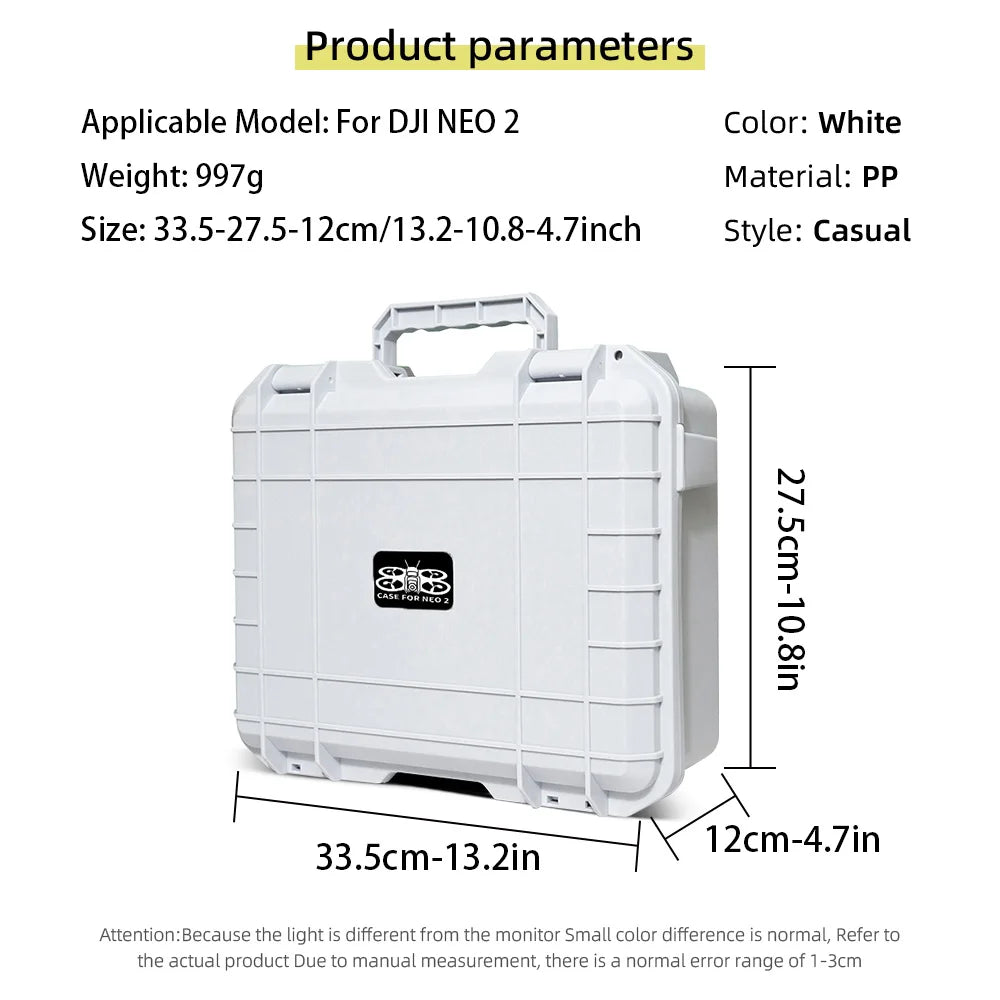 Explosion Proof Case For DJI NEO 2 Large Capacity Portable Waterproof Box Hard Shell Bag For DJI NEO 2 RC-N3 Accessories