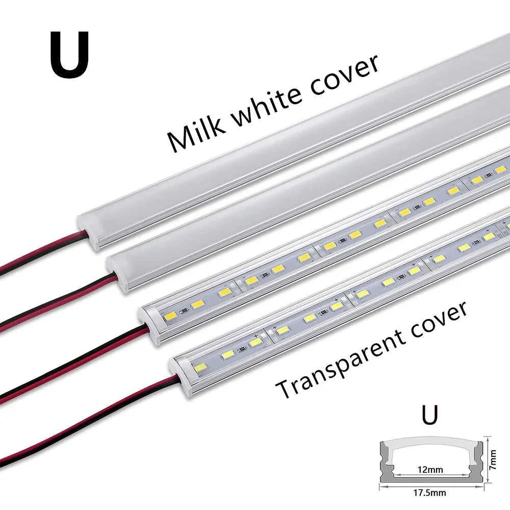 LED cabinet bar light 5730 5630 36LEDs Kitchen light under furniture 12V DC 50cm profile aluminum led hard strip Linear lights The jack market .AU The jack market .AU Home $ 85 136:202573808#V Milky cover 3000K;14:193#10PCS