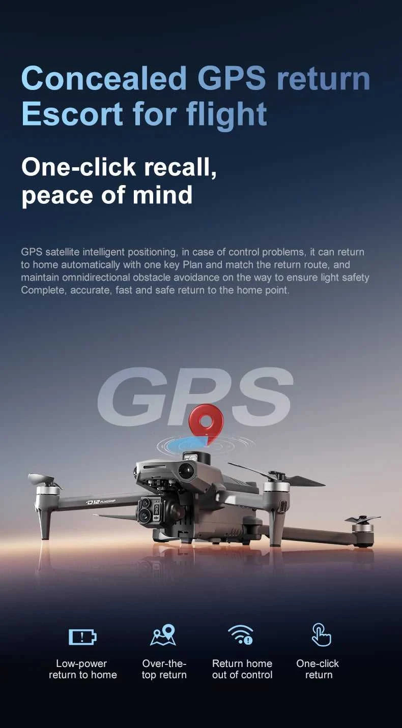 ZLL D12 Drone With 8K HD Camera Screen Remote GPS 360° Obstacle Avoidance 5G Wifi FPV Brushless Motor RC Dron Load capacity 500g The jack market .AU The jack market .AU Drones $ 452 14:193#D12-NO OAS