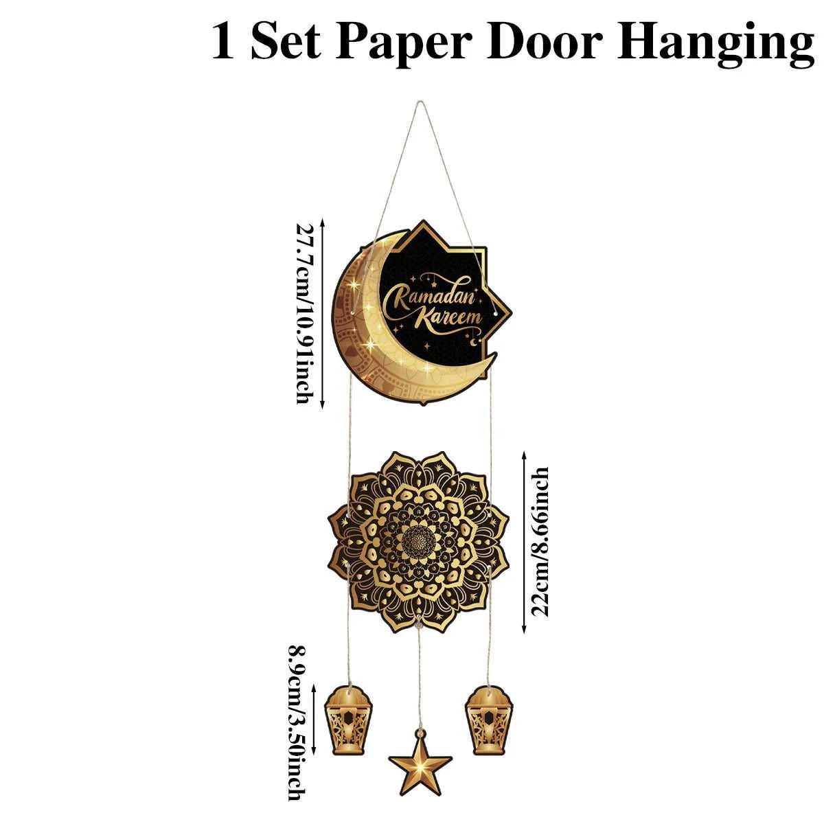 Eid Mubarak Door Hanging Flag Kareem Ramadan Decor for Home 2025 Ramadan Mubarak Islamic Muslim Party Decor Happy Eid Al Adha The jack market .AU The jack market .AU Home $ 20 14:202418806#paper door hanging 3