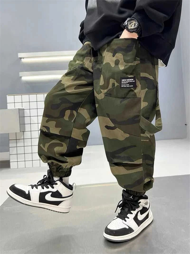 Boys Camouflage Cargo Pants Autumn Big Kids Casual Sport Pants Spring Teenage Joggers Trousers Children Streetwear Baggy Pants The jack market .AU The jack market .AU Mum & Kids: Essential Products for Every Family $ 43 14:193#Black;200000463:200004200#13-14T(Size 170);200007763:201336100