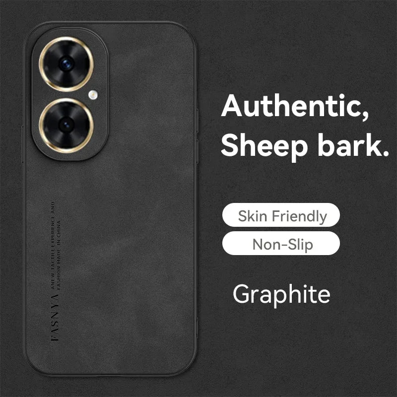 Huawei Leather Case - Soft Matte, Anti-Fingerprint, Shockproof Protection for Nova 12, 11i, 11 Pro, 10 SE, 9, 8i