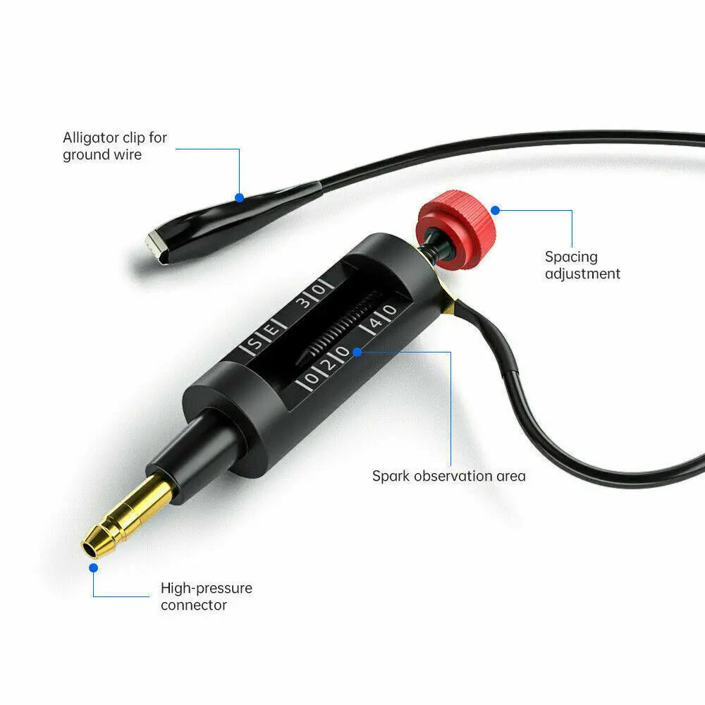Spark Plug Tester Tool Adjustable Ignition Coil Diagnostic Kit for Car Motorcycle Engine Testing Automotive Repair Tool Set
