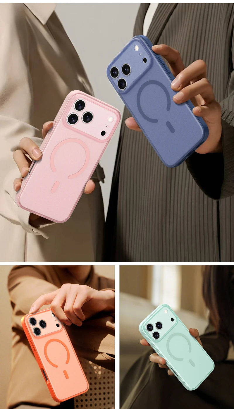 Frosted Translucent MagSafe Matte Case for iPhone 17 | Sleek Design & Wireless Charging