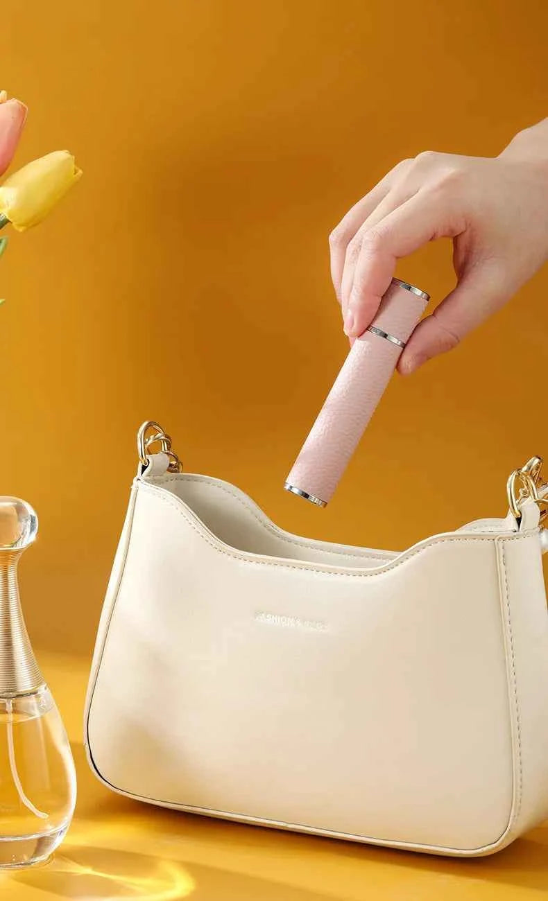 Luxia Portable Perfume Atomizer - Refillable 10ML Leather Travel Spray Bottle