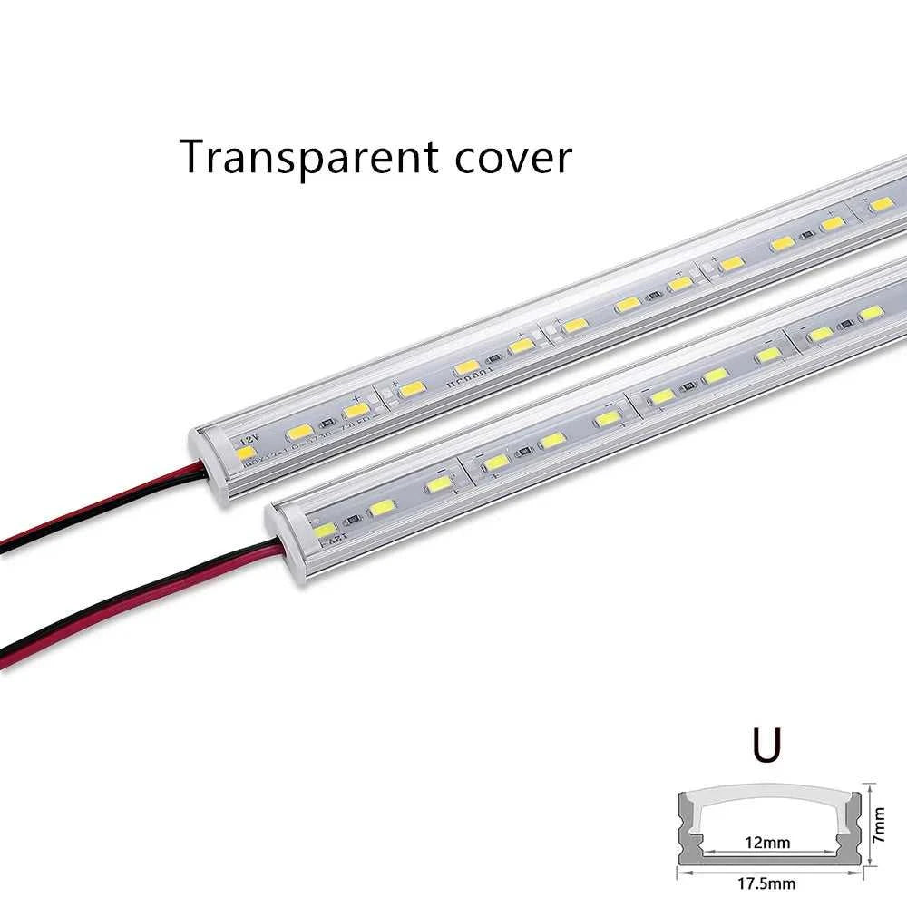LED cabinet bar light 5730 5630 36LEDs Kitchen light under furniture 12V DC 50cm profile aluminum led hard strip Linear lights The jack market .AU The jack market .AU Home $ 85 136:202573808#V Milky cover 3000K;14:193#10PCS