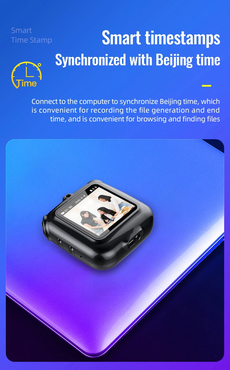 4-256GB Mini Clip Digital Camera Video Photo Audio Voice Recorder with Screen 1080P Bodycam Cam Smart Loop Recording Camcorder