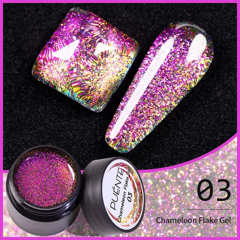 PUENTE Cat Eye Magnetic Gel Nail Polish - Vibrant Starry Galaxy Effect, Soak Off UV, 7.5ML