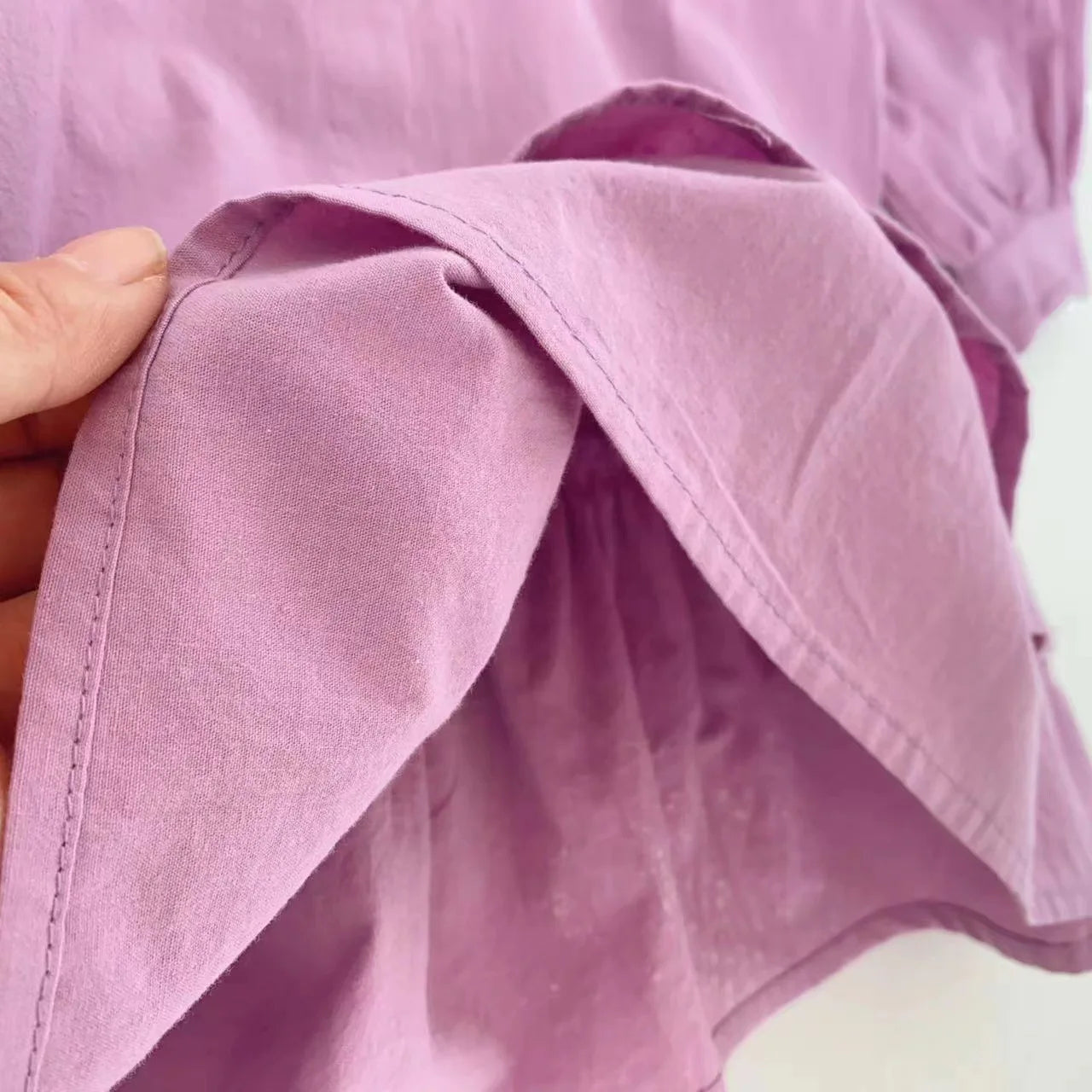 Sweetheart Couture Princess Dress - Casual Pink Cotton-Linen Dress with Big Turn Down Collar for Summer 2023