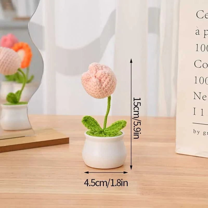 Sunflower Crochet Flower Artificial Hand Woven Flowers Finished Girasol Crochet Plants Wedding Guest Gifts Desktop Decoration The jack market .AU The jack market .AU $ 23 14:200013901#S27