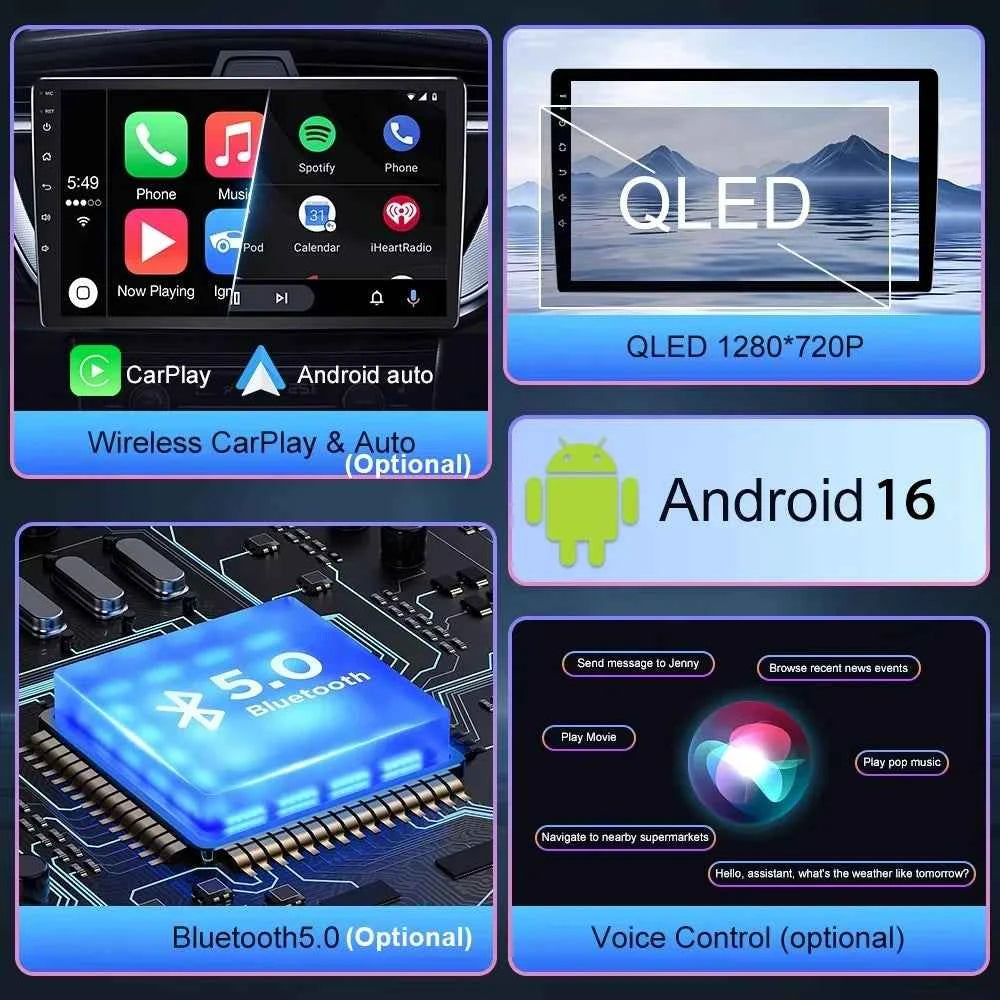 For Ford Mustang V S-197 2009 - 2014 5G WIFI Car screen Android Auto Radio Carplay Navigation Multimedia Stereo Player 8Core DVD