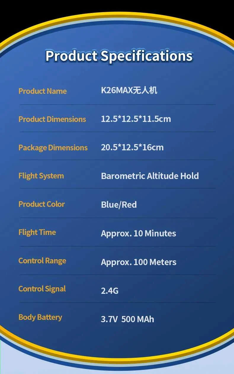 K26 2026 New Aerial Football Drone 360 ° All Inclusive Anti Fall Hand Thrown and Easy To Use Three Speed Variable Speed The jack market .AU The jack market .AU Drones $ 72 14:10#K26-Red