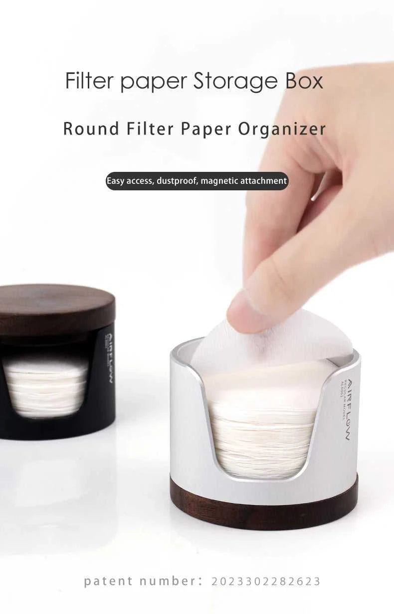 AIRFLOW Coffe Coffee Filter Paper Storage Box 51/53/58mm Round Filter Paper Holder Mocha Pot Filter Paper Dust-proof Storage Box The jack market .AU The jack market .AU $ 49 14:193#Silver