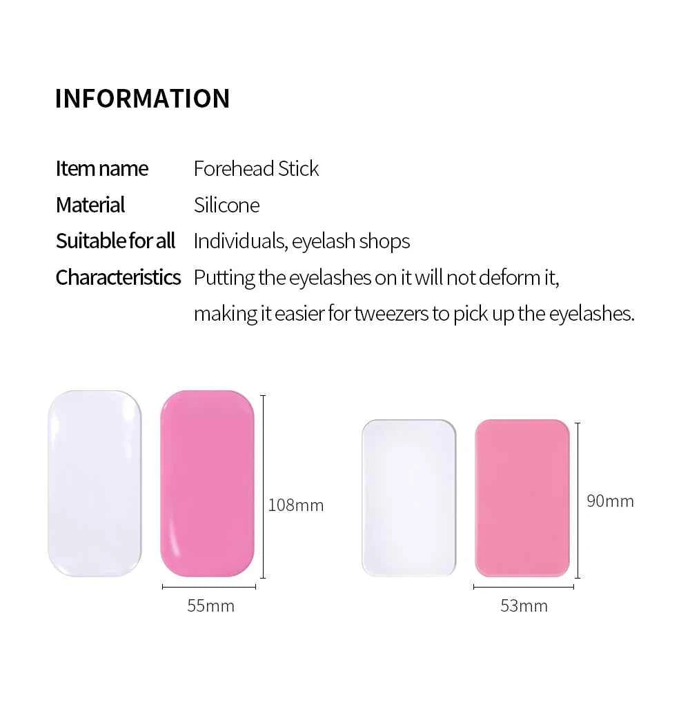 GLAMLASH Silicone Lash Pad – Transparent Forehead Organizer for Effortless Eyelash Extensions