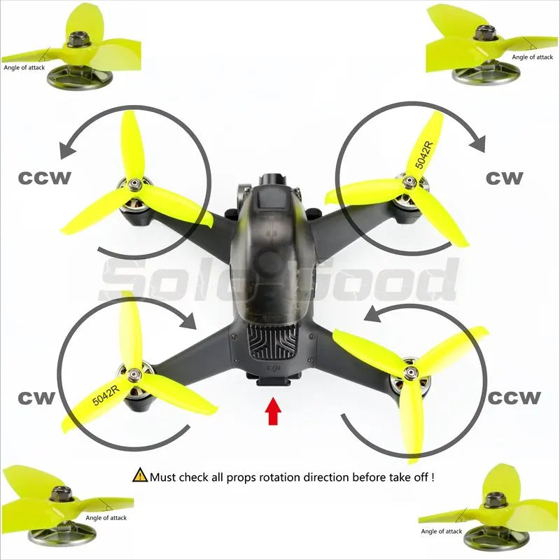 4 PCS Skystars Propeller Mount Adapter for DJI FPV Drone Support 5-inch 5042 Propeller Prop with M5 Mounting Hole  Grey
