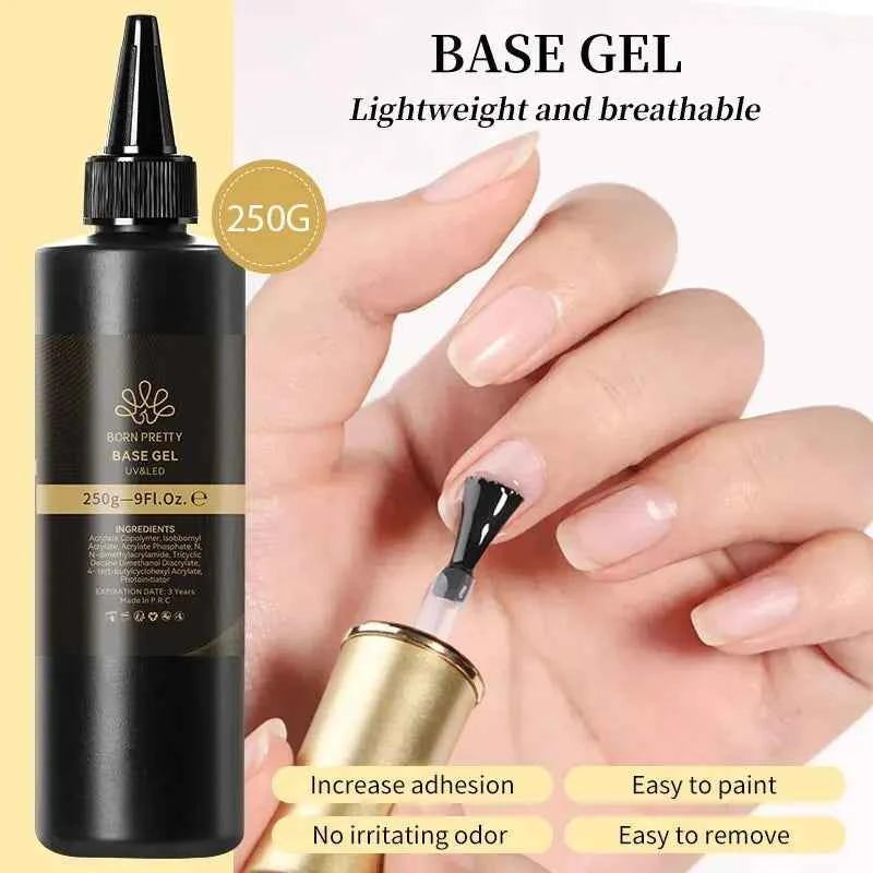 BORN PRETTY 250g Super Top Coat Professional Nail Art Soak Off Top Coat Long-lasting Anti-Stain Functional Gel Polish