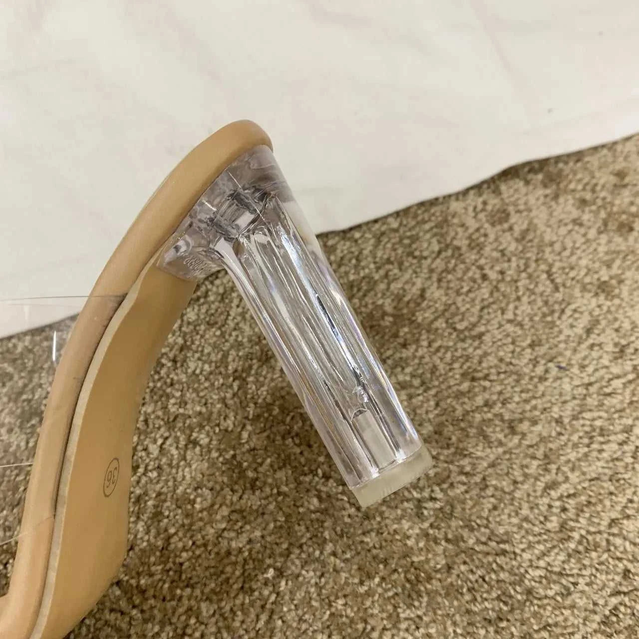 Transparent High Heels Women Square Toe Sandals Summer Shoes Woman Clear High Pumps Wedding Jelly Buty Damskie Heels Slippers The jack market .AU The jack market .AU Step Up Your Style: Trendy Shoes for Every Occasion! $ 72 14:193#Apricot color 5CM;200000124:100013888