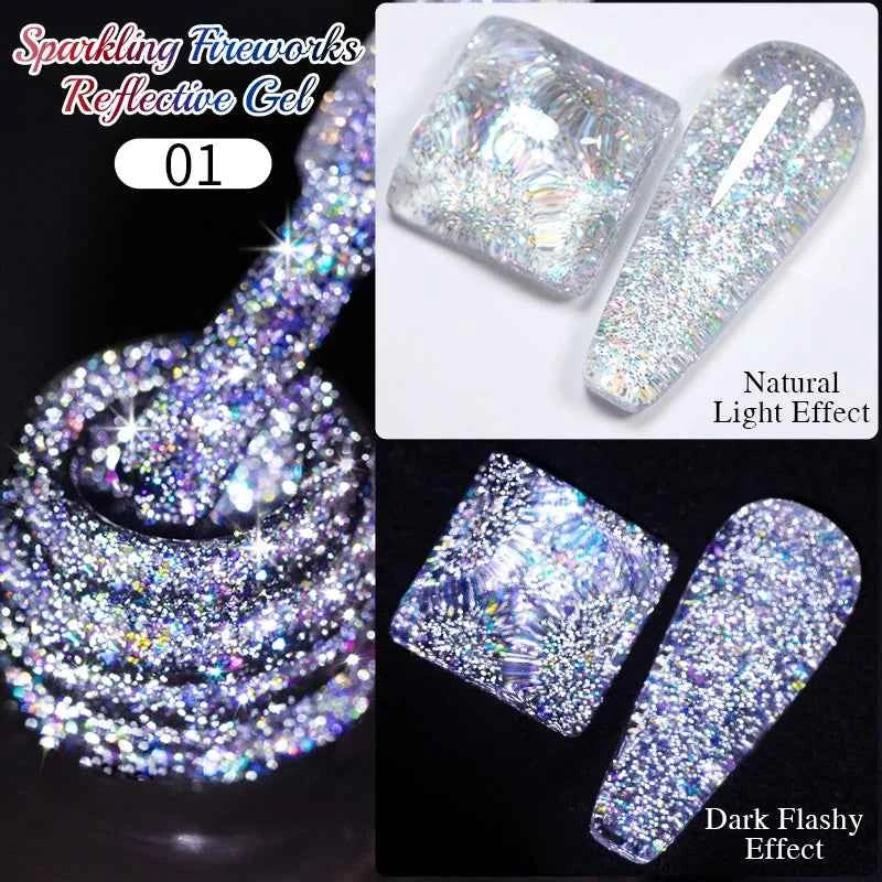 PUENTE Cat Eye Magnetic Gel Nail Polish - Vibrant Starry Galaxy Effect, Soak Off UV, 7.5ML