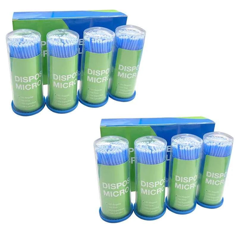 TJDent 400pcs/Box Disposable Dental Coating Stick Micro Brushes Applicators Teeth Oral Care Clean Odontologia Extension Material