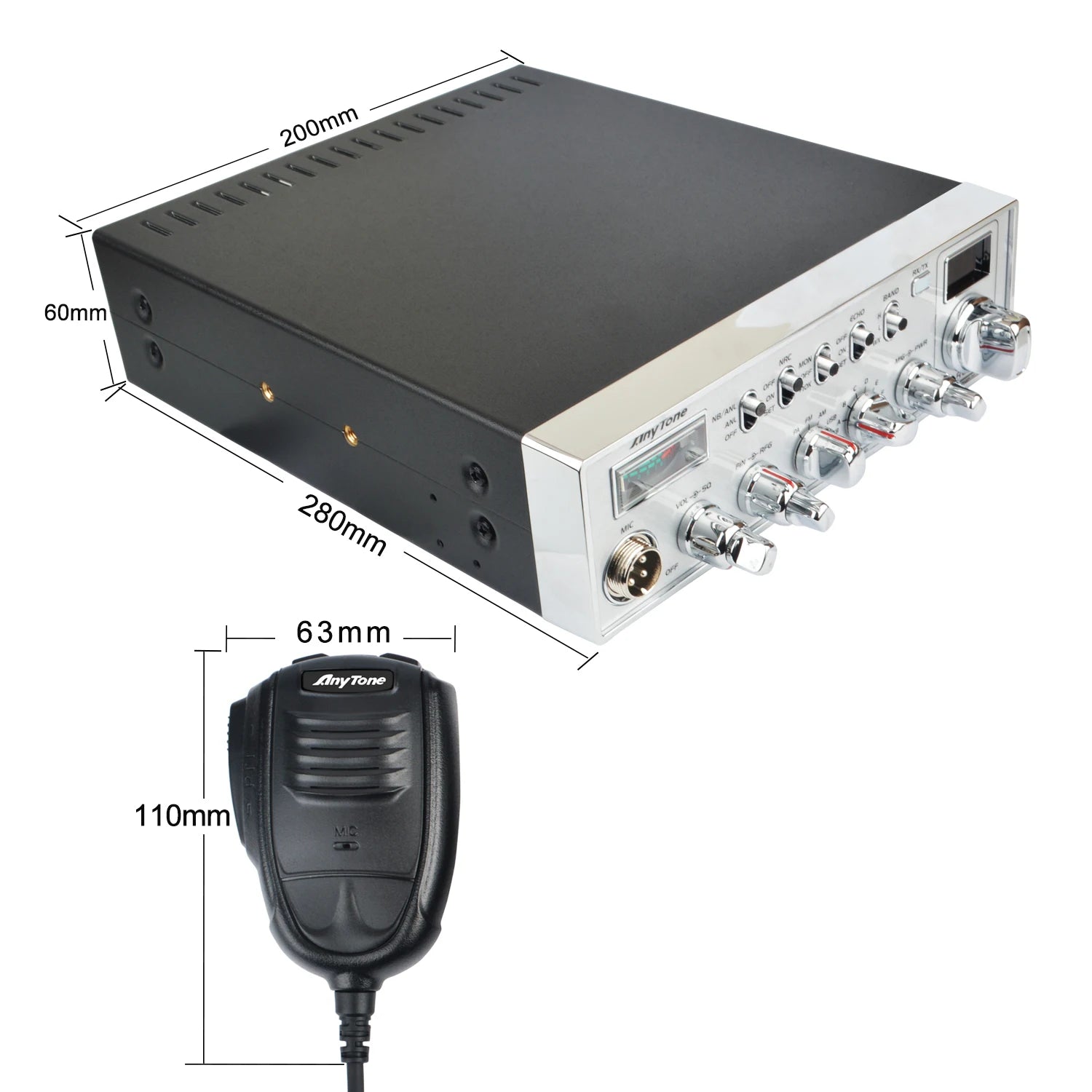 Anytone ARES II 10M SSB Walkie Talkie - 40W AM/FM/USB/LSB - Powerful CB Radio for Clear Communication