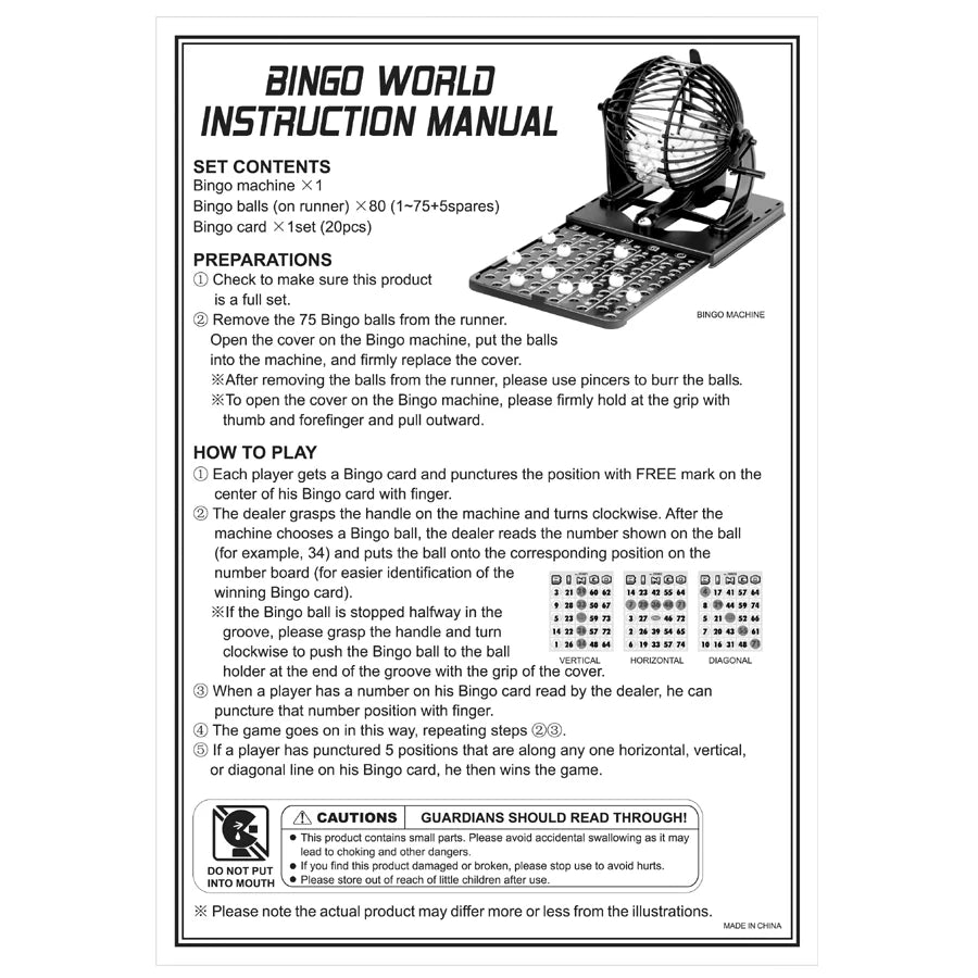 Bingo Lottery Machine Cage Lottery for Bingo Game Set Adult Family Large Party Entertainment Tabletop Board Game Sweepstakes