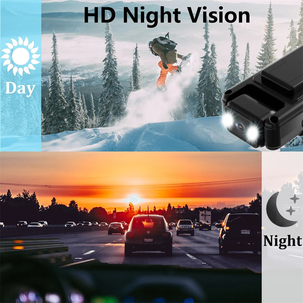 HD Wifi Mini Camera 1080P Portable Digital Video Recorder Body Camera Infrared Night Vision Police Camera with Screen Display