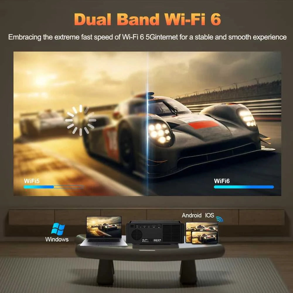 DESS 2025 New 4K Portable Projector 2200 Lumens LED Projector Dual WiFi6 Built-in Speaker BT5.2 Home Theater Video Projectors The jack market .AU The jack market .AU Accessories Electronics $ 537 14:193#C5Pro;200007763:201336100;200009209:201447604