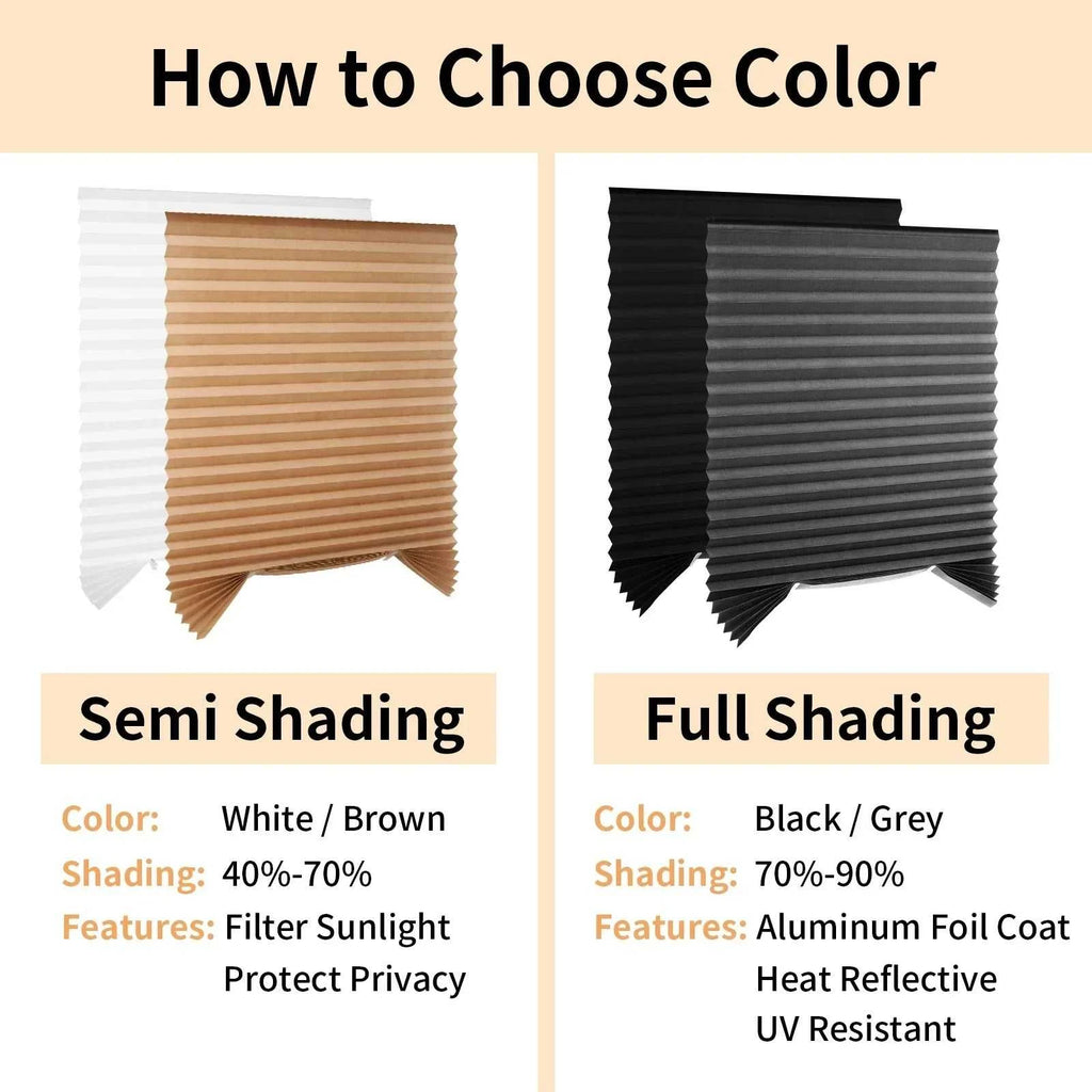 Blind for Window Self Adhesive Pleated Blinds Cordless No Drill Fabric Shutter Room Darkening Shades Blackout Shutters The jack market .AU The jack market .AU Home $ 53 14:496#Black Full blackout