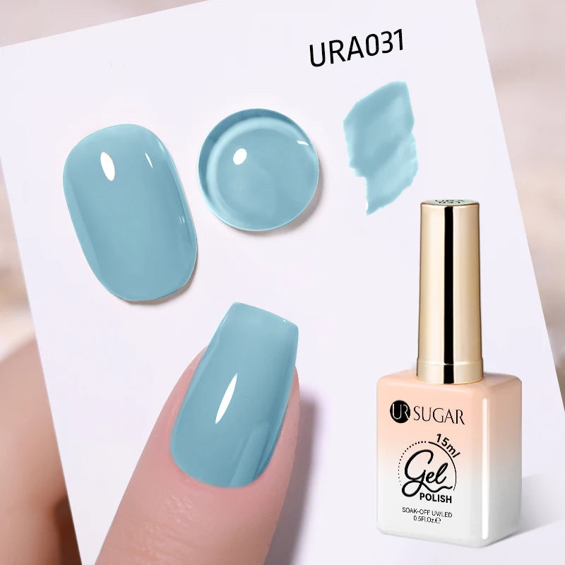 UR SUGAR 15ml  Autumn Winter Red Cat Magnetic Gel Nail Polish White Dopamine Nail Sparkling Glitter Soak Off UV LED for Manicure