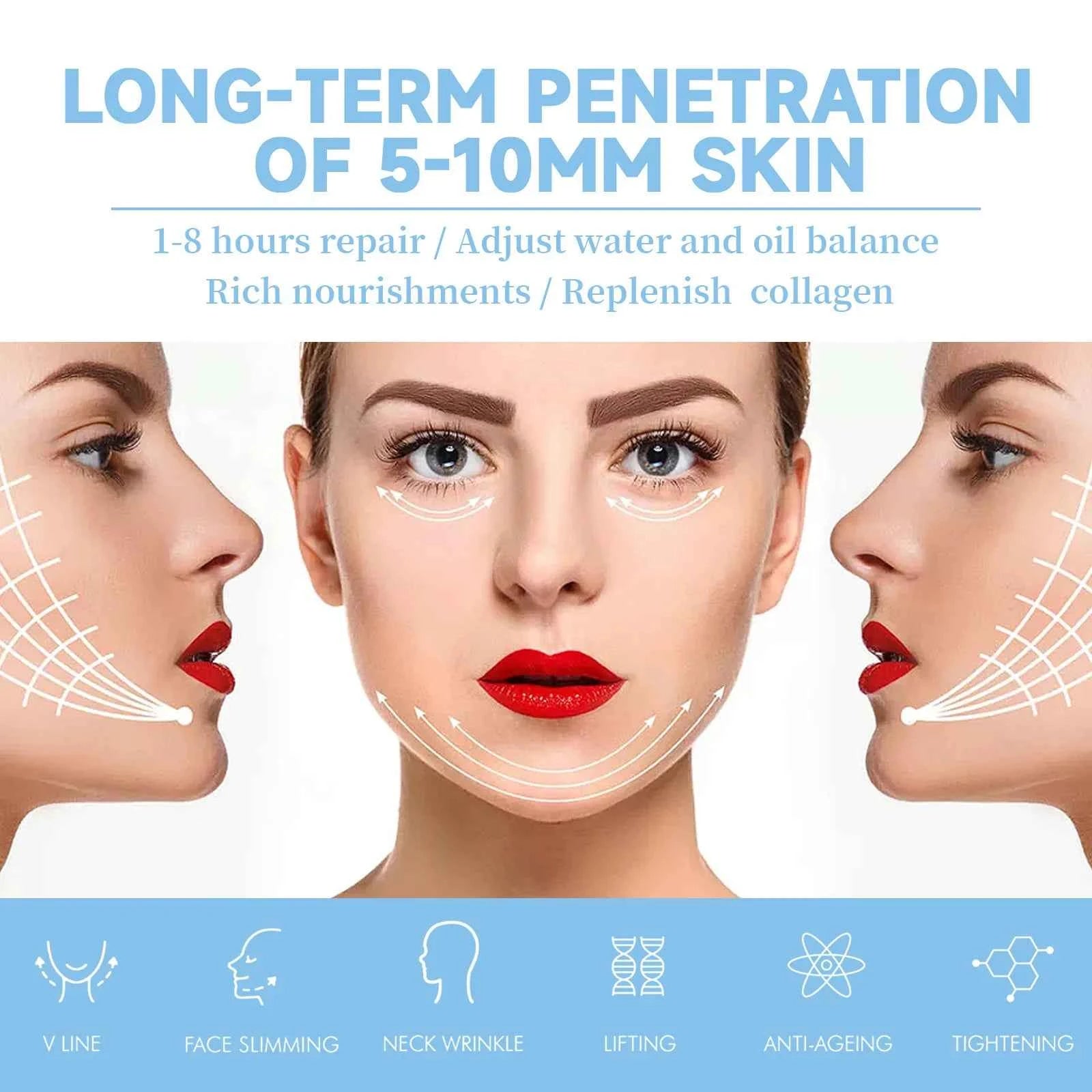 Radiant Glow Collagen Facial Mask | V-Shaped Firming & Brightening Hydration with Hyaluronic Acid