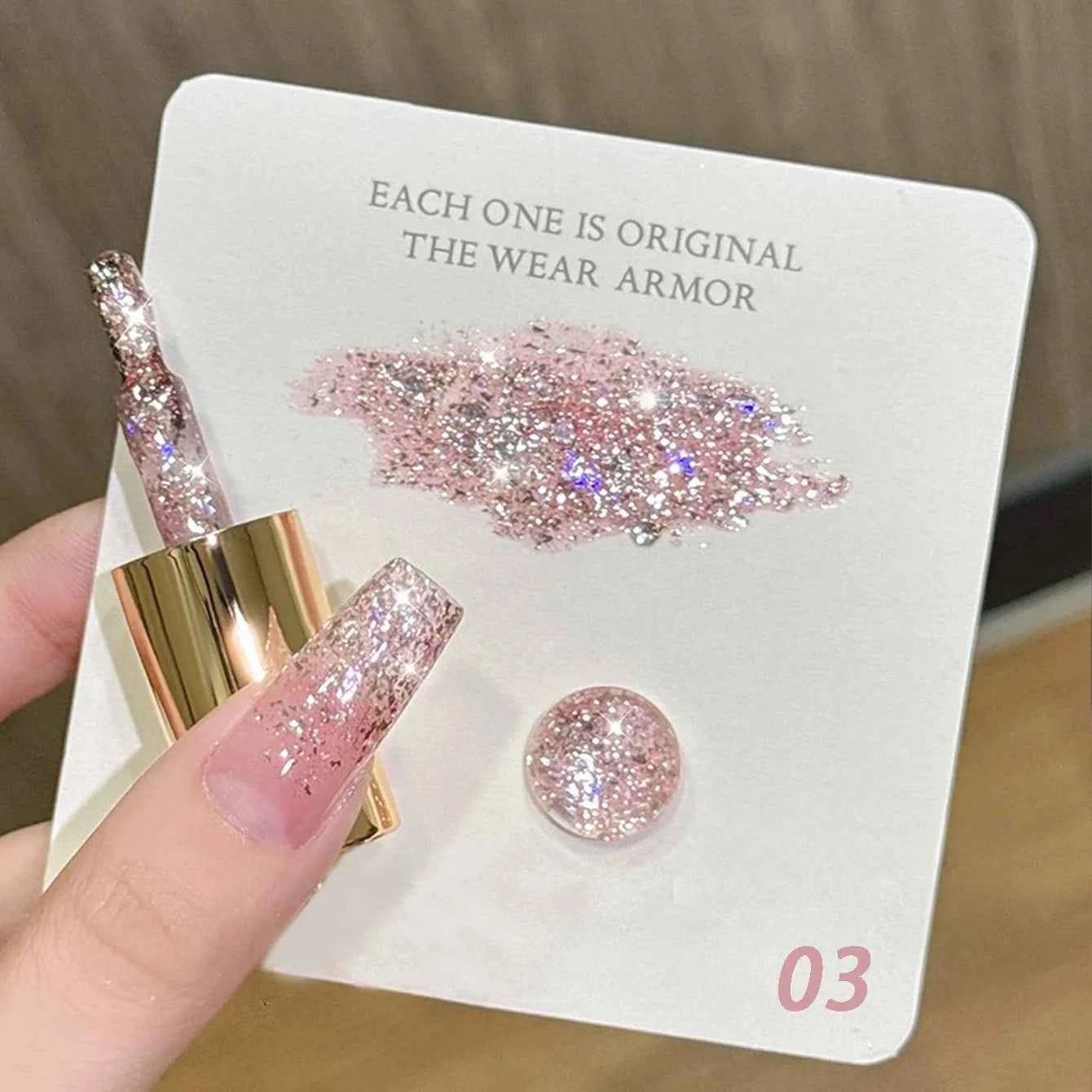 10ML 1-8pcs 2026 New Style Clear Universal White Glass Beads Cat Eye Magnet Gel Nail Polish Suitable For Toe Nails White Nails