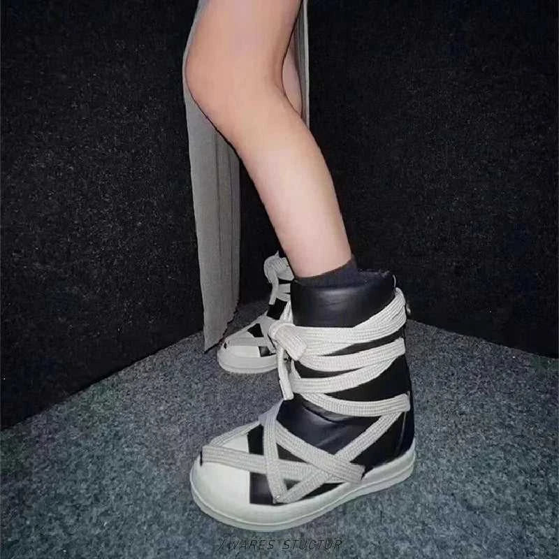 2023 High Top Sneakers Platform Corss Tied Men's casual boot Shoes Women Sneakers Designed Causal Flats Ankle Botas Size 44 The jack market .AU The jack market .AU Step Up Your Style: Trendy Shoes for Every Occasion! $ 100 14:771#1;200000124:200000333