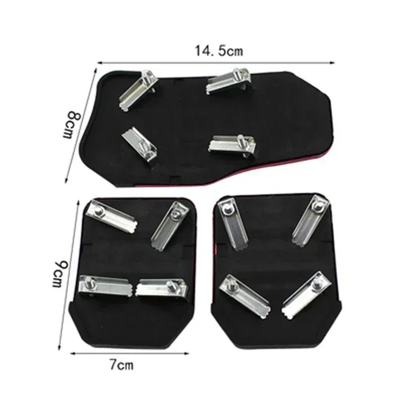 Car Pedal Cover Kit Pedali Red/Blue/Silver Auto Parts New 3Pcs/set Universal Anti Slip Aluminum Manual Transmission