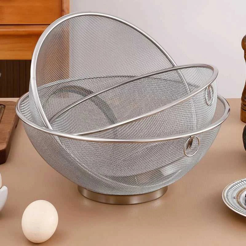 New Stainless Steel Flour Sieve Sifter Colander Drain Basket Food Filter Juice Strainer Noodle Drainer Skimmer Kitchen Tools The jack market .AU The jack market .AU Home $ 25 14:10#26cm