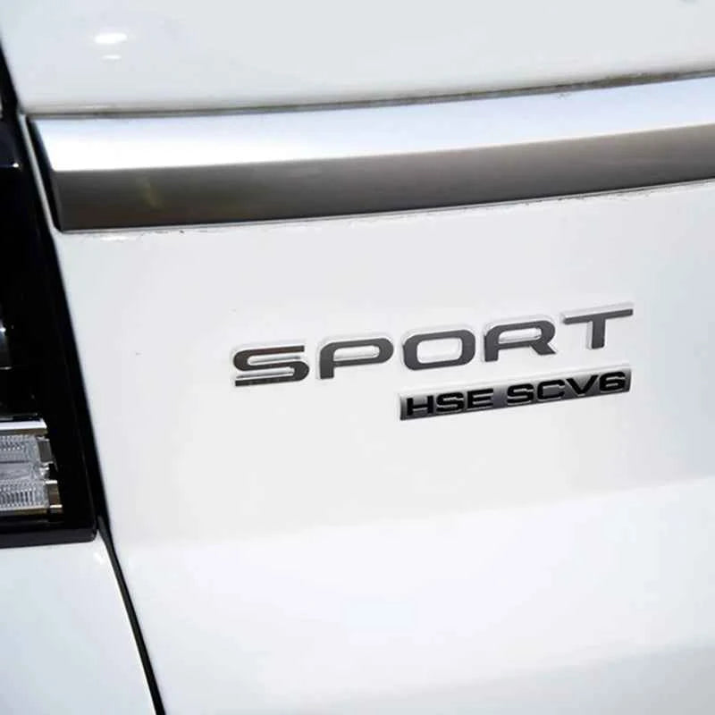 3d ABS Logo Sport Emblem Letters Car Trunk Badge For Evoque Discovery SVR l494 494 l320 Sport Sticker Accessories