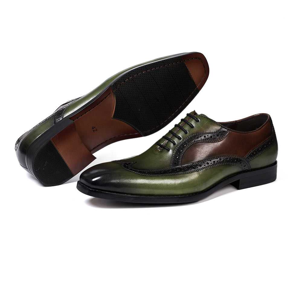 Luxury Italian Men's Oxfords Genuine Leather Brogue Wingtip Wedding Party Dress Shoes for Men Classic Lace-Up Office Formal Shoe The jack market .AU The jack market .AU Step Up Your Style: Trendy Shoes for Every Occasion! $ 130 14:175#Green;200000124:200000288#US 7.5