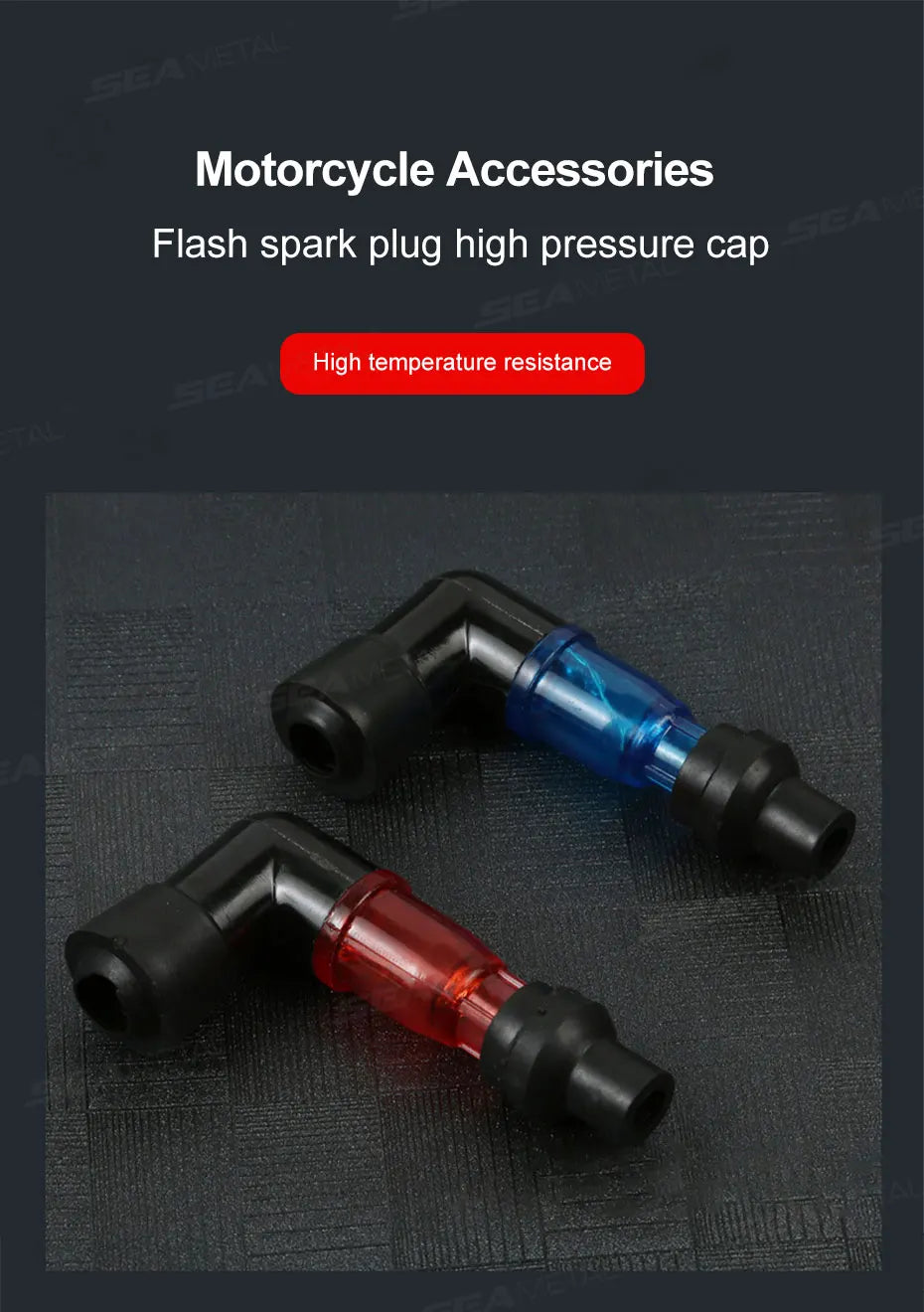 BLALION Motorcycle Flash Spark Plug Cap Universall Motorcycle Ignition Spark Plug Cap 90Degree Flashing Spark Plug Cap For Moto