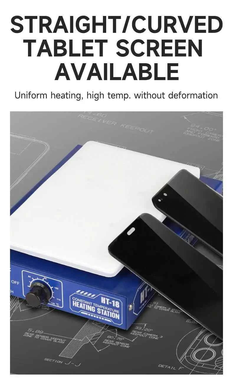 IntelliHeat Digital Heating Table - Quick & Stable Temperature Control for Flat & Curved LCD/OLED Screen Repairs