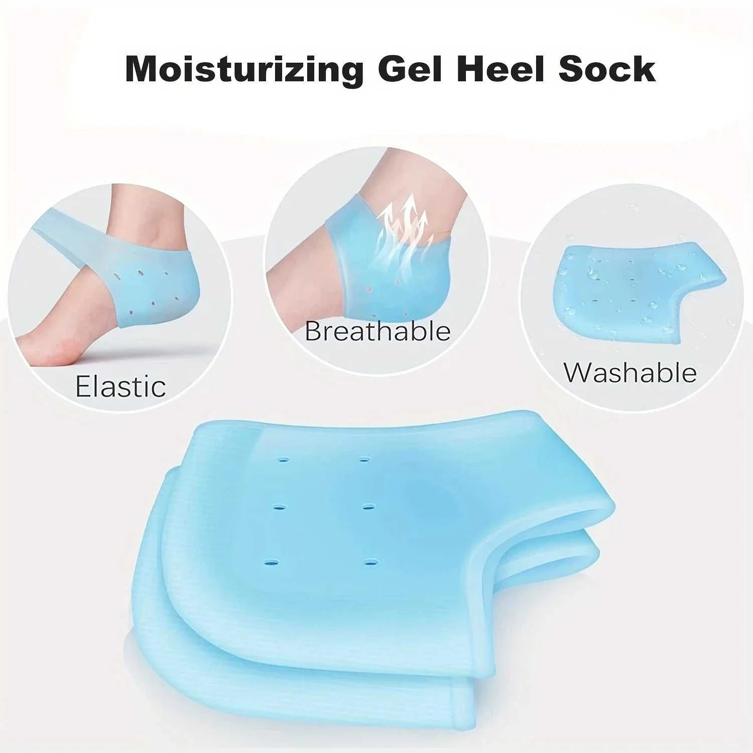 Gel Silicone Skin-Softening Silicone Heel Protectors Heel Cups Spurs Cracked Heel Sleeve Socks Feet Care Skin Repair Cushion New The jack market .AU The jack market .AU Step Up Your Style: Trendy Shoes for Every Occasion! $ 49 14:350853#No holes-Blue